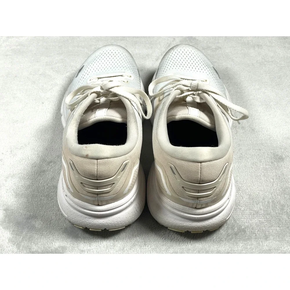 Brooks Ghost 15 Running Shoes Women's 9.5 White Cream Athletic Sneakers Mesh